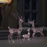 Vidaxl juledekorationer Reindeer Familie 300 LEDS Varm hvid akryl