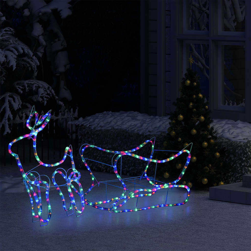 Vidaxl Christmas Decoration Reindeer and Slee 252 LEDS