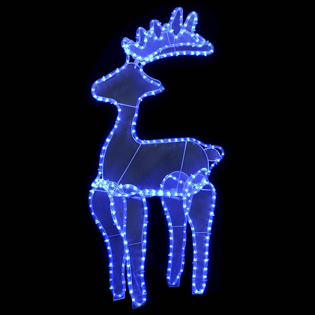 Vidaxl Christmas Decorations Reindeer med mesh 306 LEDS 60x24x89 cm