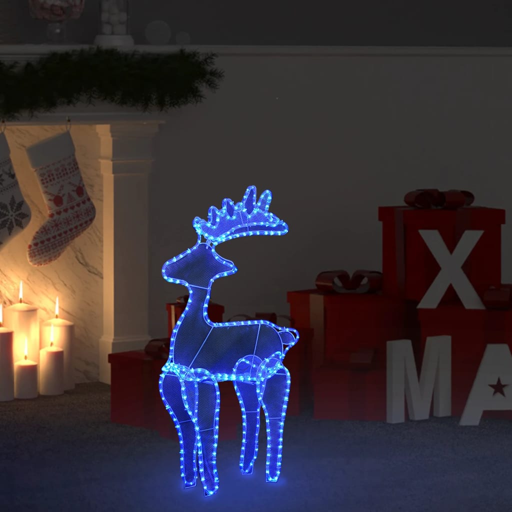 Vidaxl Christmas Decorations Reindeer med mesh 306 LEDS 60x24x89 cm