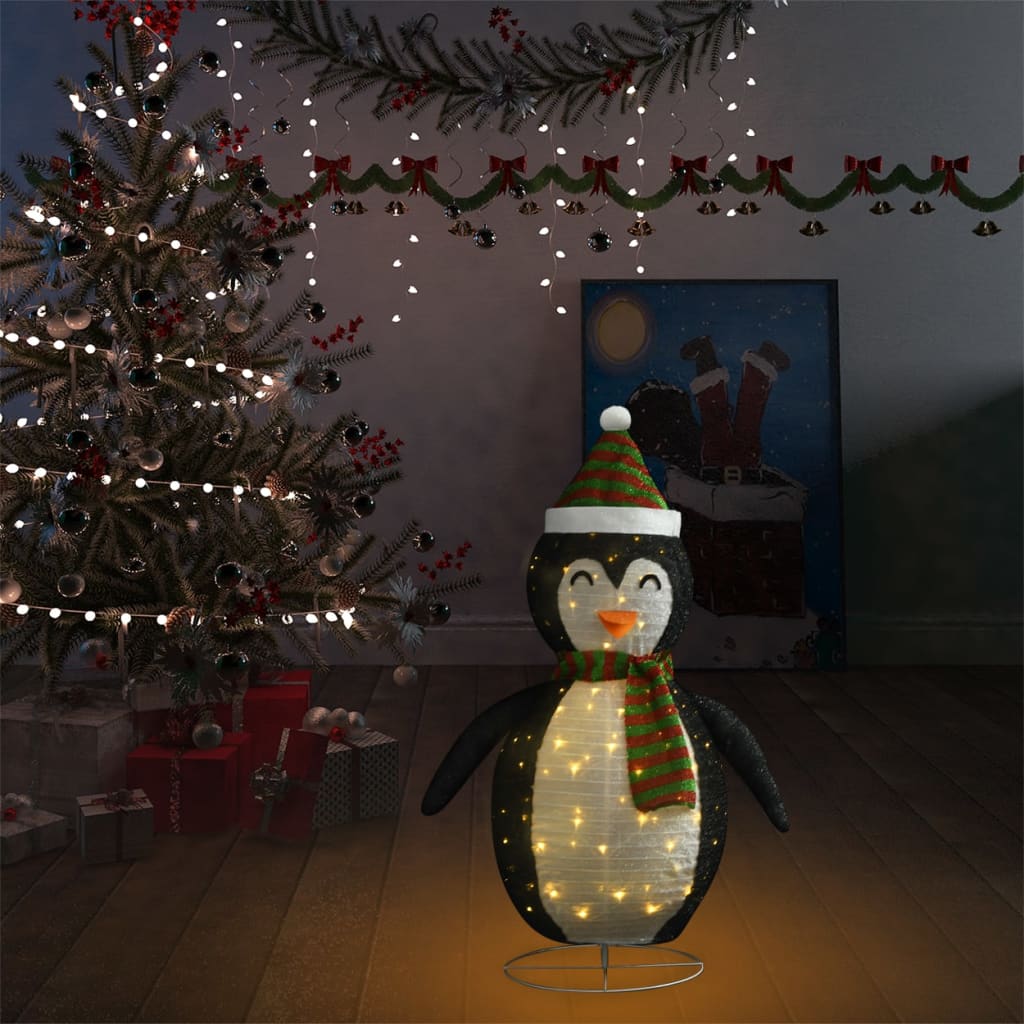 Vidaxl Christmas Penguin Dekoracyjna LED 90 cm luksusowa tkanina