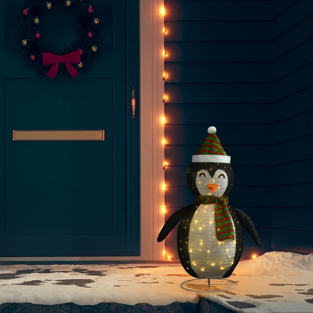 Vidaxl Christmas Penguin Decorative LED 90 cm Tessuto di lusso