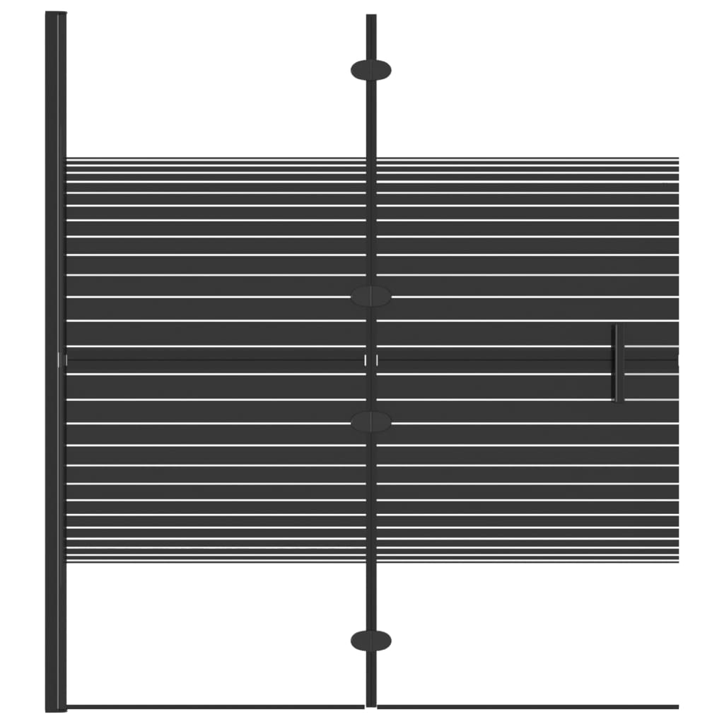 Bidaxl duschkåpet Collapsible 120x140 cm ESG Black