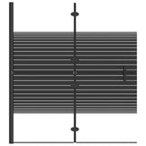 Vidaxl dusjkabinett sammenleggbar 120x140 cm esg svart