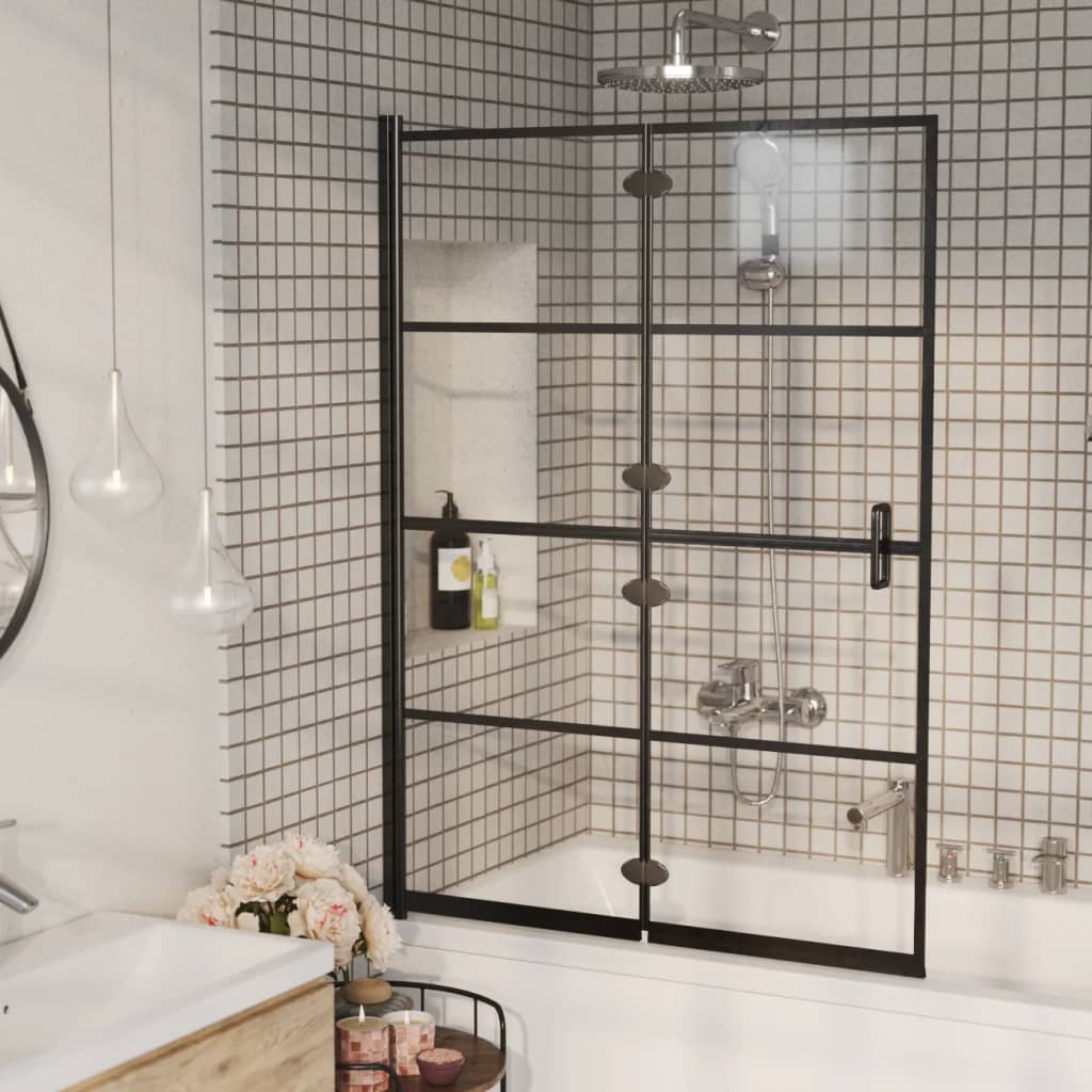 Vidaxl shower enclosure 100x140 cm ESG black