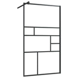 Vidaxl Walk-In Shower Wall 90x195 cm ESG-Glas transparente y negro