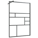 Vidaxl Walk-in sprchová zeď 115x195 cm esg-glas transparentní a černá