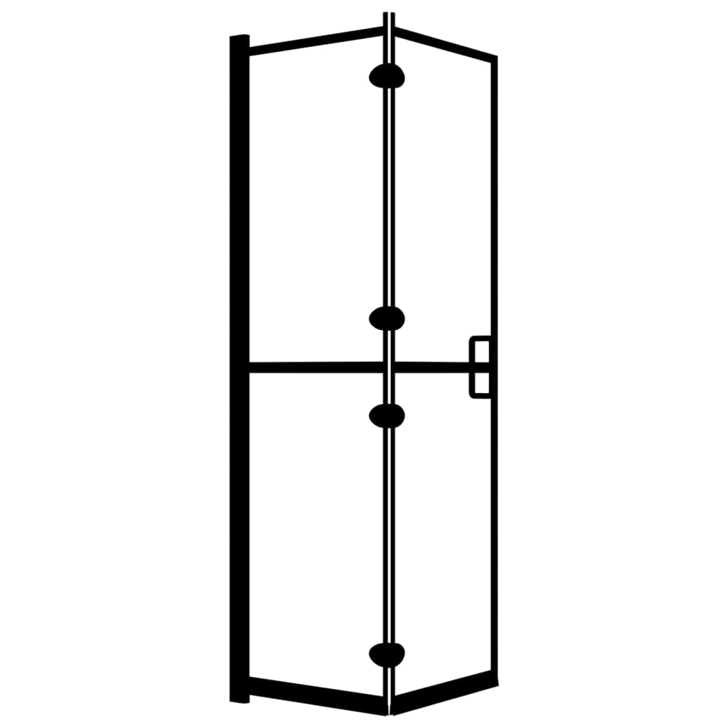 Vidaxl bruser kabinet 100x140 cm esg sort