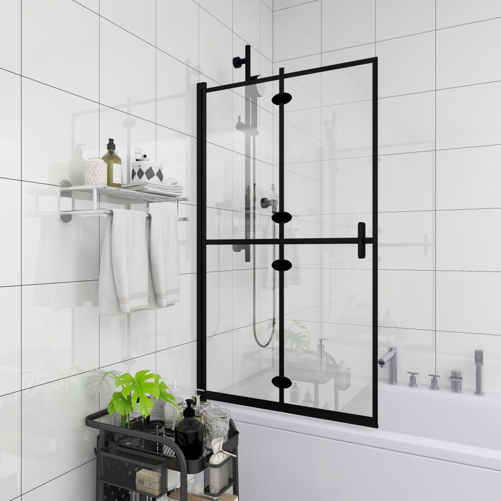 Vidaxl shower enclosure 100x140 cm ESG black