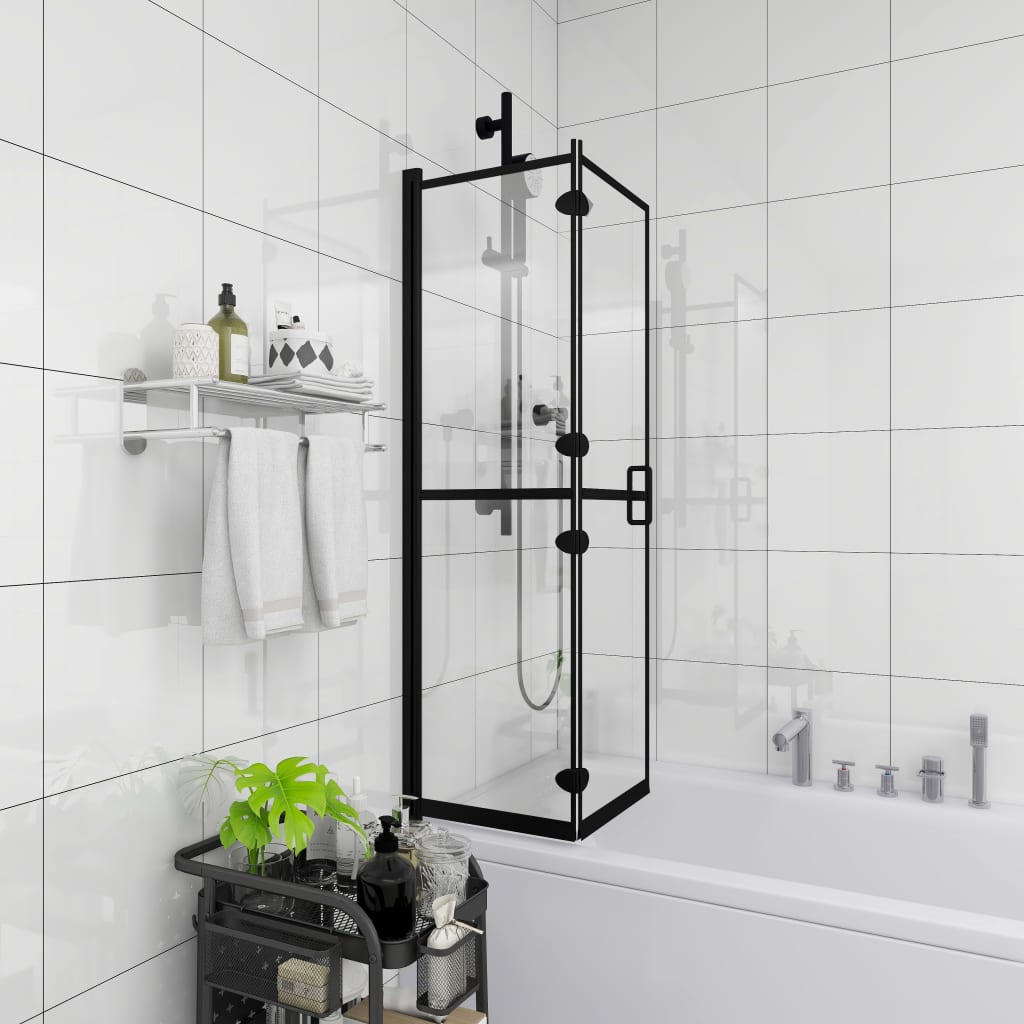 Vidaxl shower enclosure 100x140 cm ESG black