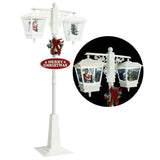 Vidaxl Straat Lamp with Santa Claus 81x40x188 cm PVC White and Red