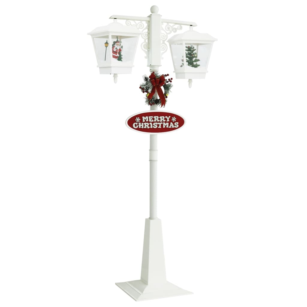 Vidaxl Straat Lamp with Santa Claus 81x40x188 cm PVC White and Red