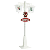 Vidaxl Straat Lamp with Santa Claus 81x40x188 cm PVC White and Red