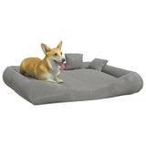 Vidaxl Hond Bett mat Këssen 115x100x20 cm Oxford Stoff Grey