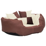 Vidaxl dog cushion reversible and washable 65x50x20 cm brown and cream