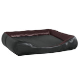 Vidaxl Dog Basket 80x68x23 cm en cuir artificiel noir et marron