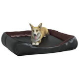 Vidaxl dog basket 80x68x23 cm artificial leather black and brown