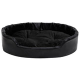 Vidaxl Dog Basket 90x79x20 cm peluche e pelle artificiale nera