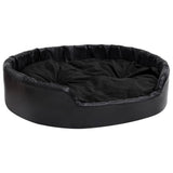 VidaXL dog basket 99x89x21 cm plush and artificial leather black