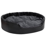 Vidaxl Dog Basket Dog 99x89x21 cm peluche e cuoio artificiale nero e grigio scuro