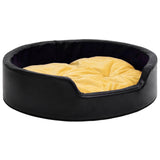 Vidaxl Dog Basket 99x89x21 cm en peluche et cuir artificiel noir et jaune