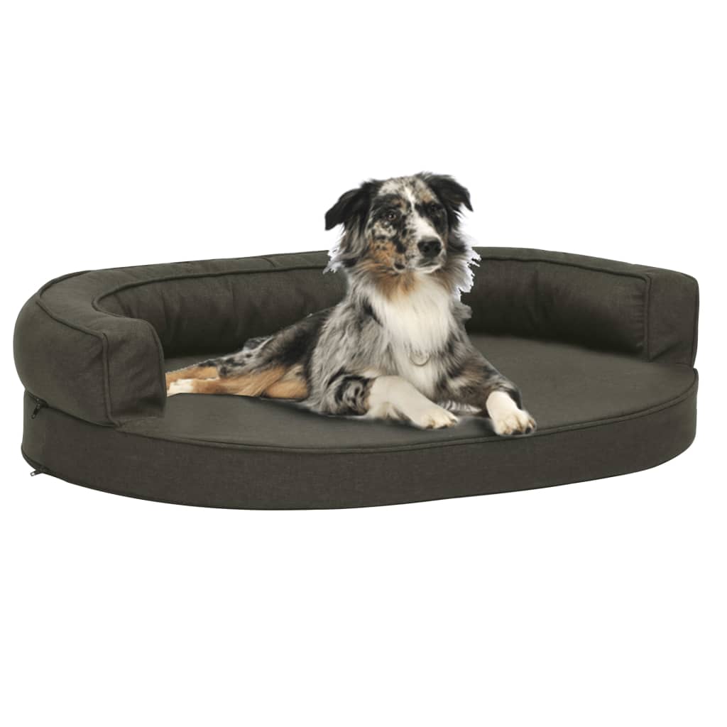 Vidaxl Chien lit ergonomique Look-look 75x53 cm gris foncé