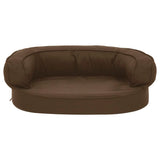 Vidaxl Dog bed ergonomic linen-look 60x42 cm brown