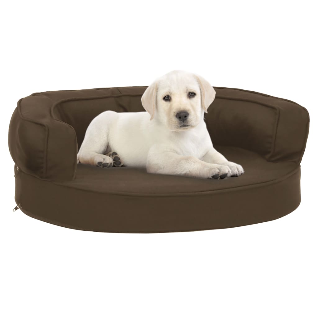 Vidaxl Dog Letto per cani L'ascolto di lino ergonomico 60x42 cm marrone