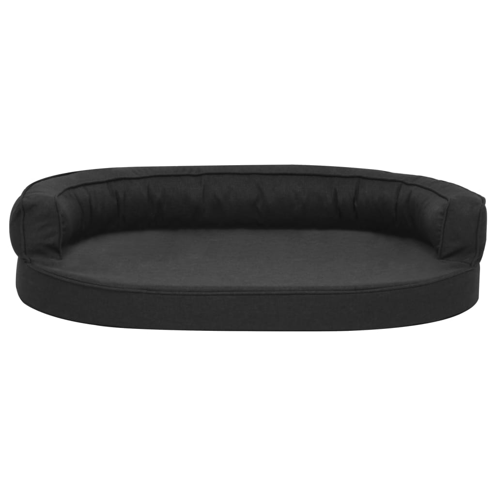 Vidaxl cama para perros lino ergonómico-aspecto 75x53 cm negro