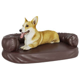 Vidaxl Dog Panier avec mousse ergonomique 88x65 cm en cuir artificiel marron