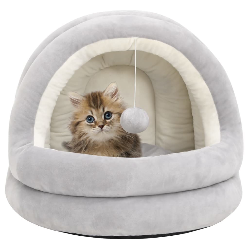 Vidaxl Cat basket 50x50x45 cm Gray and cream -colored