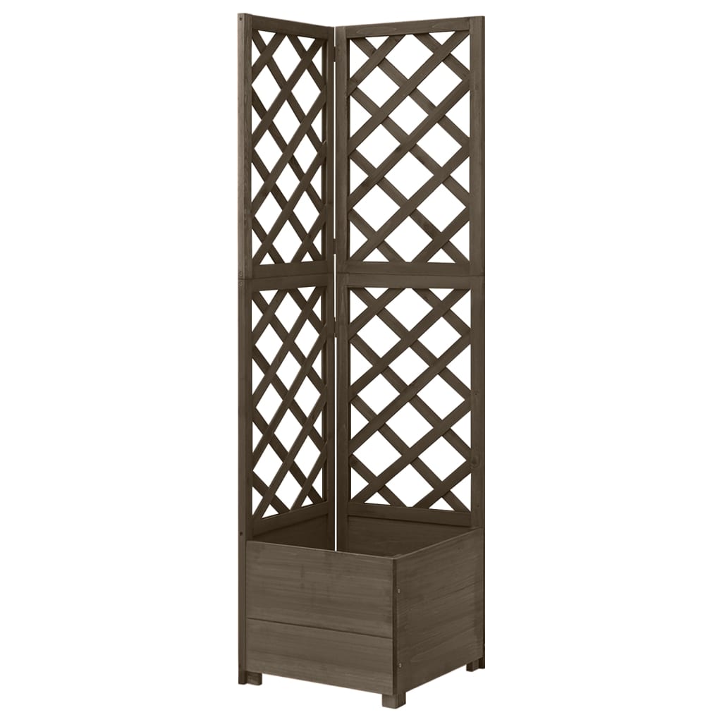 Vidaxl Latwerkplantenbak Corner Model 40x40x150 cm Pure Wood Gray