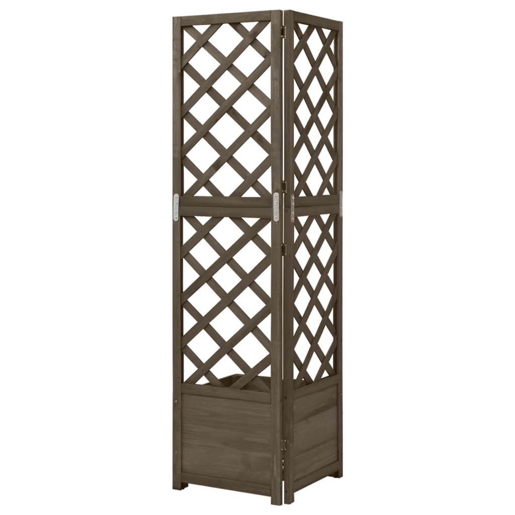 Vidaxl Latwerkplantenbak Corner Model 40x40x150 cm Pure Wood Gray