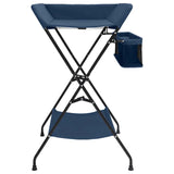 Vidaxl Change Table Iron Navy Bleu