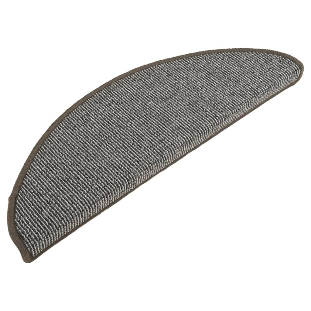 Esteras de escalera de Vidaxl 15 st 65x21x4 cm gris