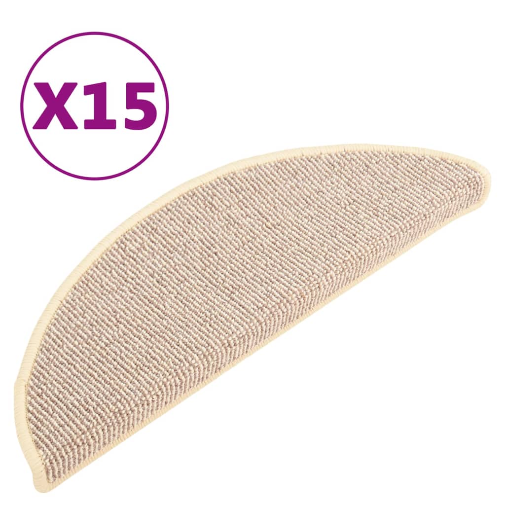 Vidaxl Stair Mats 15 St 65x21x4 cm hvid og brun