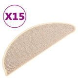 Vidaxl Stair Mats 15 St 65x21x4 cm hvid og brun