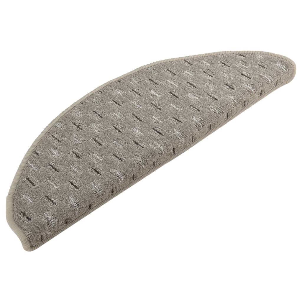 Mattes d'escalier Vidaxl 15 st 65x21x4 cm gris