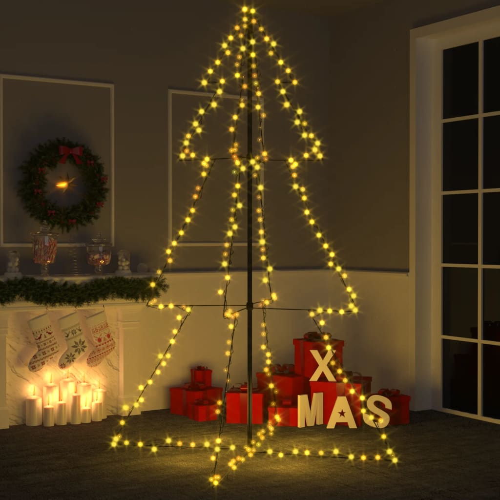 Vidaxl Kegelkerstboom 240 LED dentro y fuera de 118x150 cm