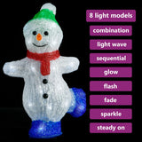 Vidaxl Christmas Figure Snowman LED Inside and Outside 30 cm Acrylic