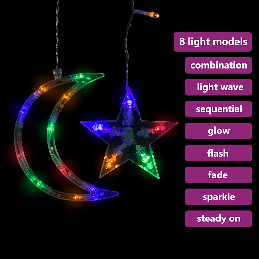 Vidaxl Light Garland Star and Moon 345 LED diody