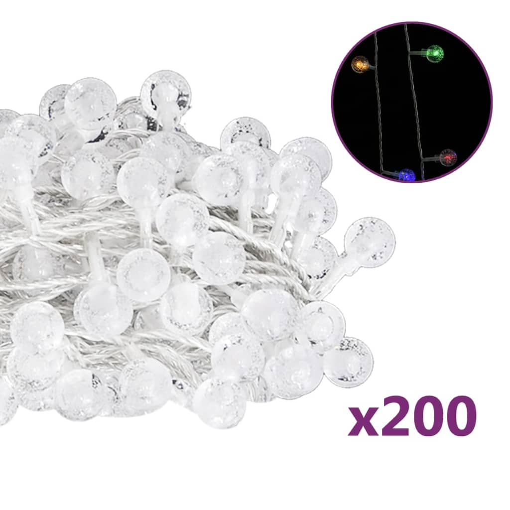 Cable de luz Vidaxl con 200 LED 8 funciones multimensorizas de 20 m