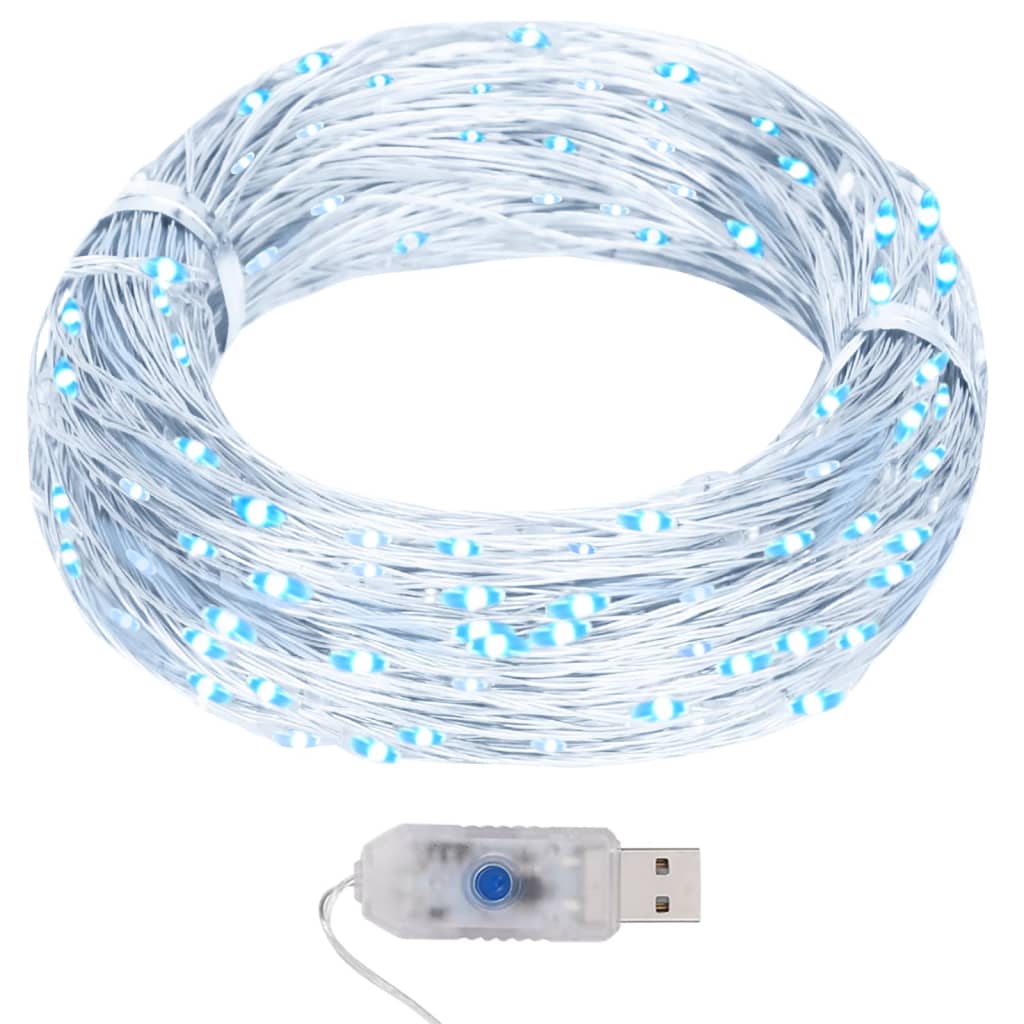 Cable de luz Vidaxl con 400 funciones de 400 funciones blancas frías de Microled 40 m