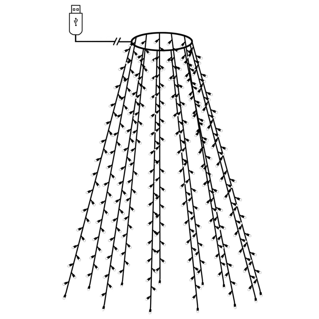 Vidaxl Chrëschtbau Luucht mat 180 LED bloe net 180 cm