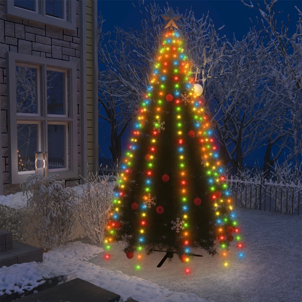 Éclairage d'arbre de Noël Vidaxl avec 300 LEDS Net Multi-Colored 300 cm