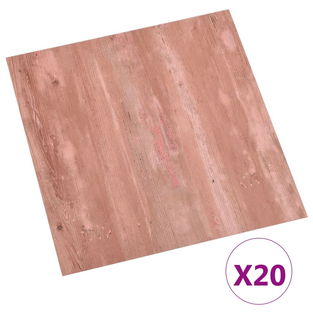 Vidaxl Floorboards 20 St Self -Adhesive 1,86 m² PVC červená