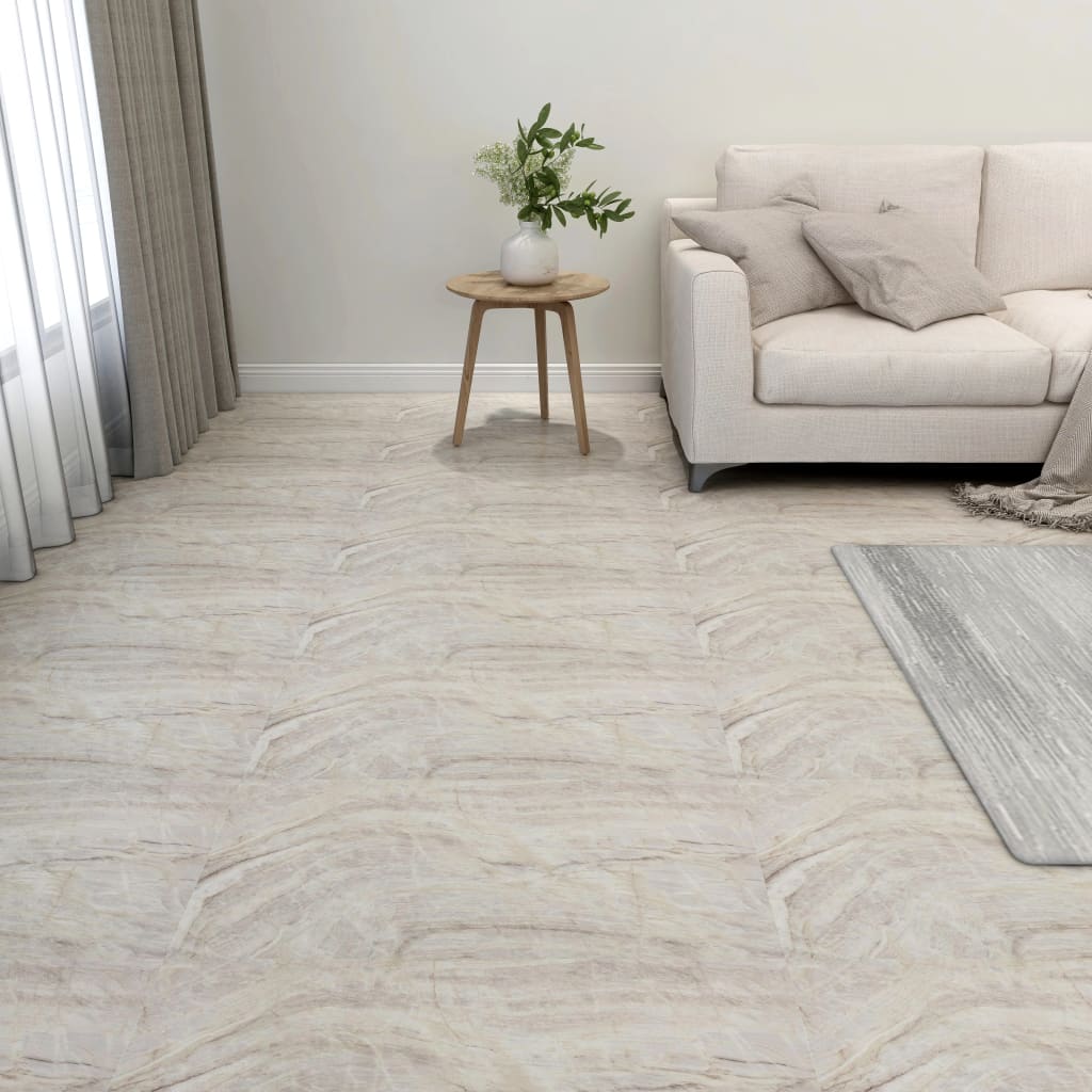 Vidaxl gulvplater 20 st Selvbehandling 1,86 m² PVC beige