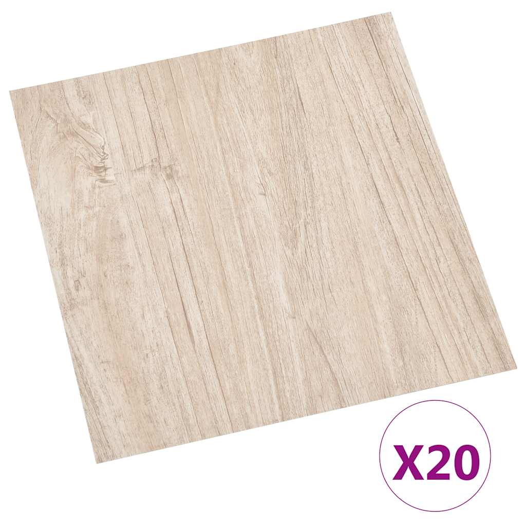 Vidaxl Floor Boards 20 ST Self -adhezyjna 1,86 m² PVC jasnobrązowy