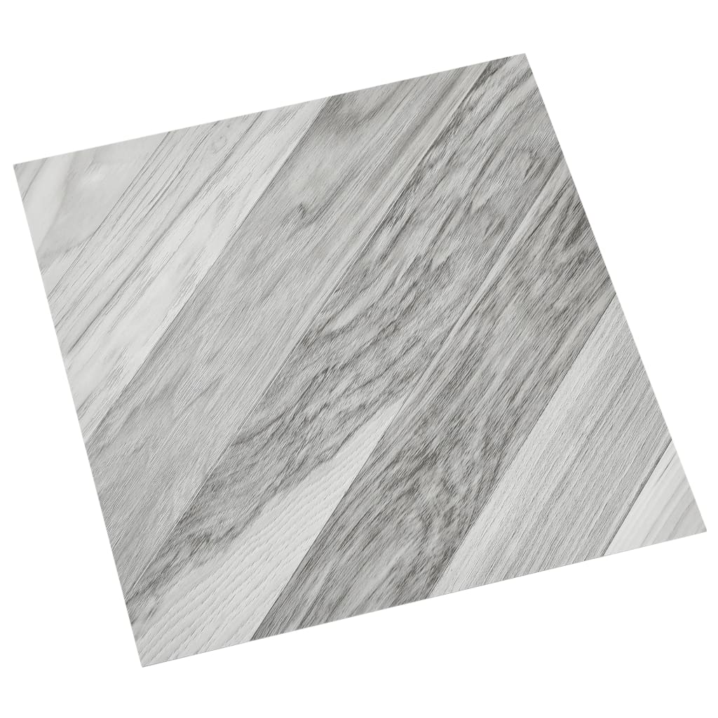 Tablas de piso Vidaxl 20 st autoadhesivo 1.86 m² gris rayado de PVC