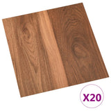 Vidaxl floorboards 20 st self -adhesive 1.86 m² PVC Brown